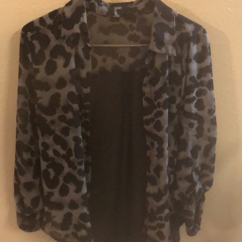 Black/ leopard print top